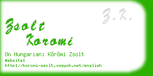 zsolt koromi business card
